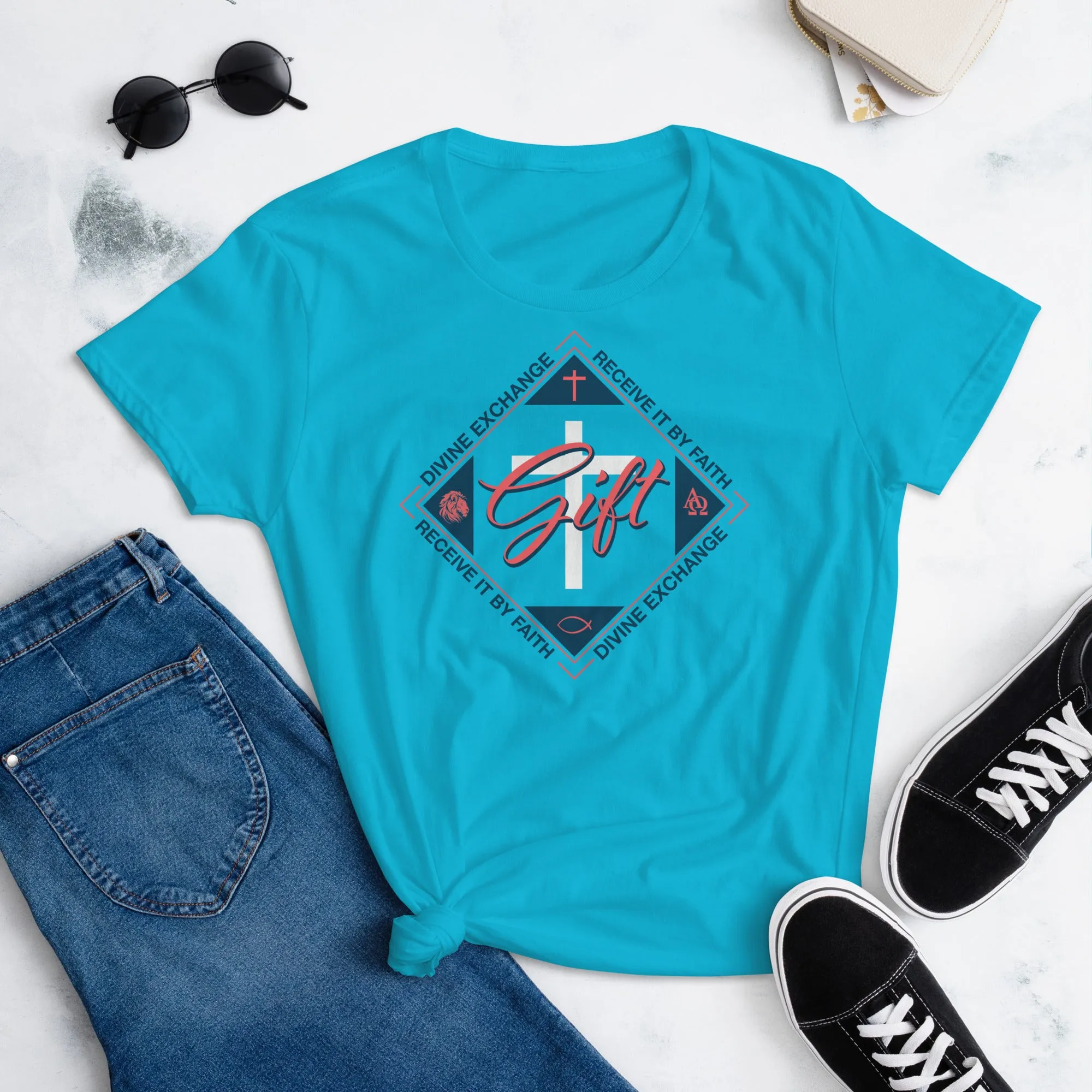 Divine Exchange - Women's fashioned short sleeve t-shirt