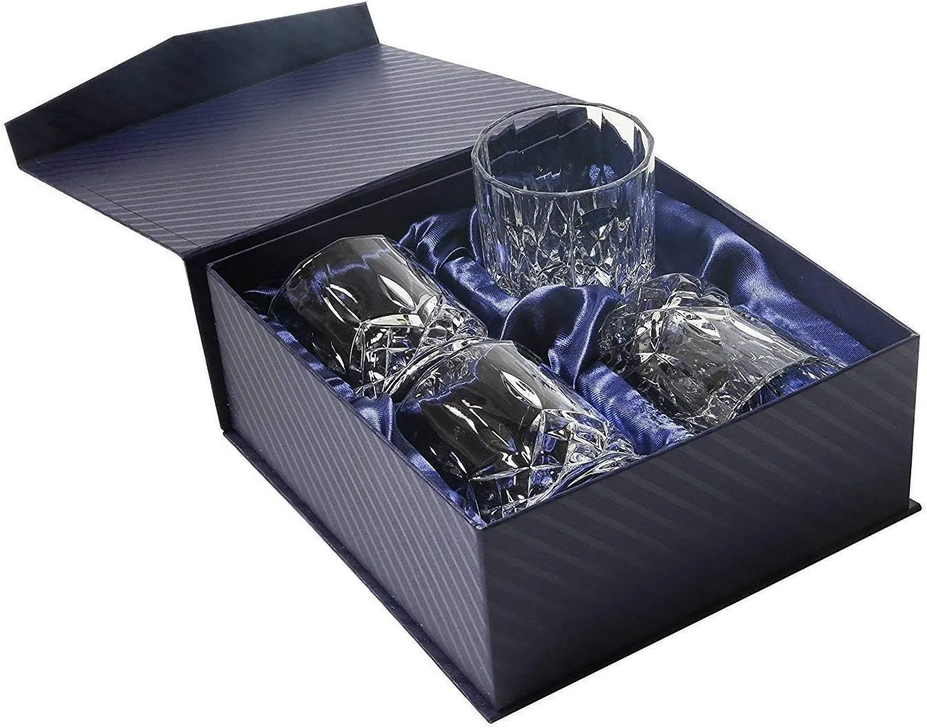 Double Old Fashioned Glasses Waterford Set of 4 with Gift Box