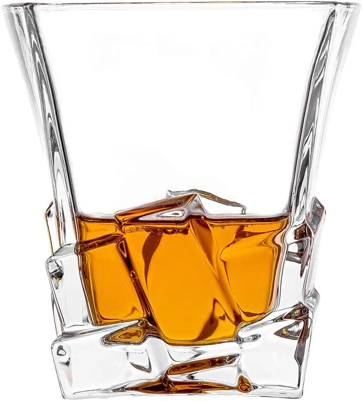 Double Old Fashioned Glasses Waterford Set of 4 with Gift Box