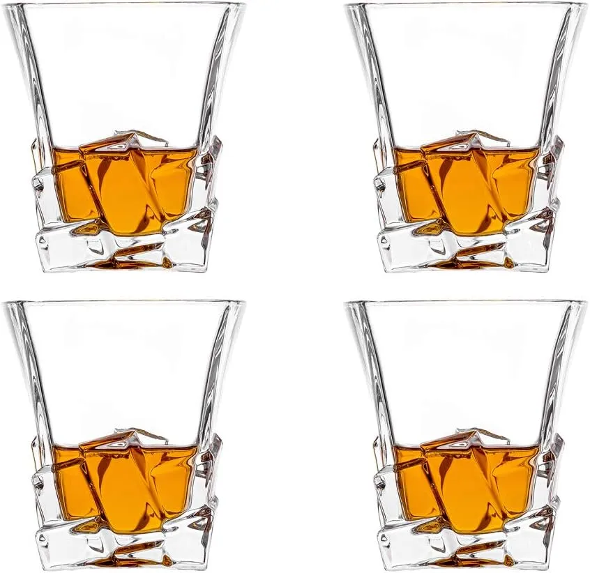 Double Old Fashioned Glasses Waterford Set of 4 with Gift Box