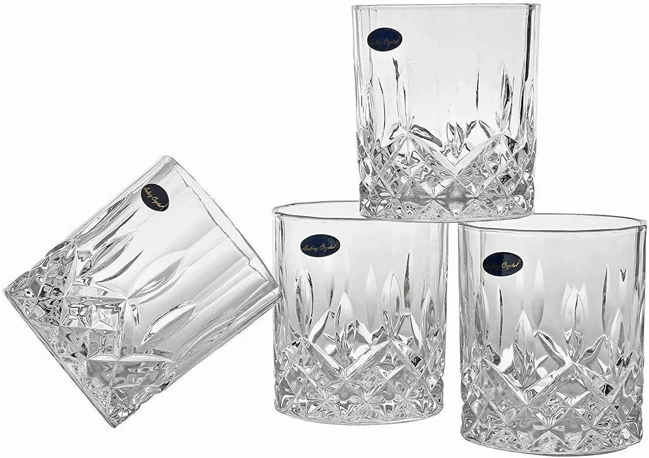 Double Old Fashioned Glasses Waterford Set of 4 with Gift Box