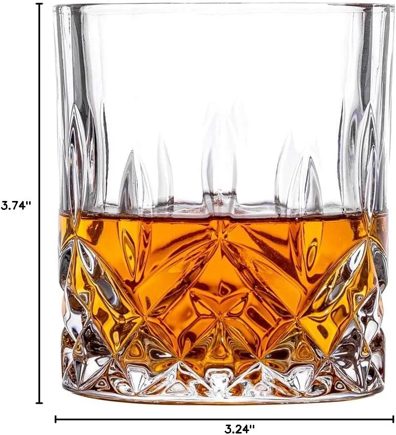Double Old Fashioned Glasses Waterford Set of 4 with Gift Box