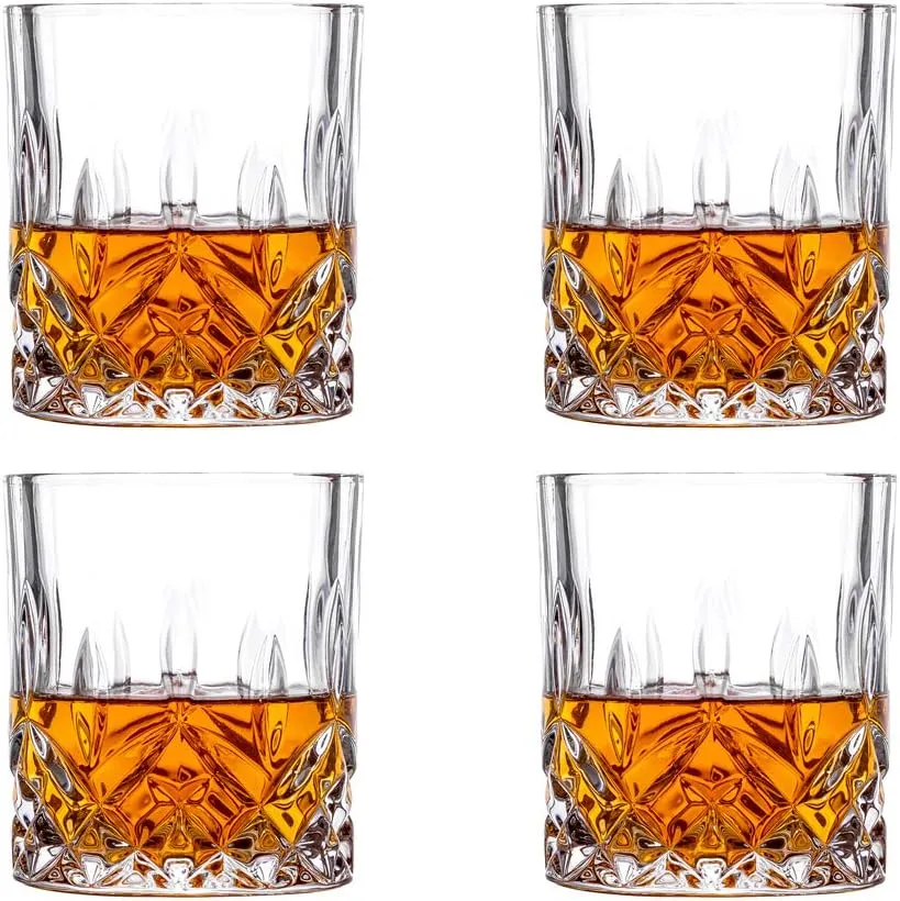 Double Old Fashioned Glasses Waterford Set of 4 with Gift Box