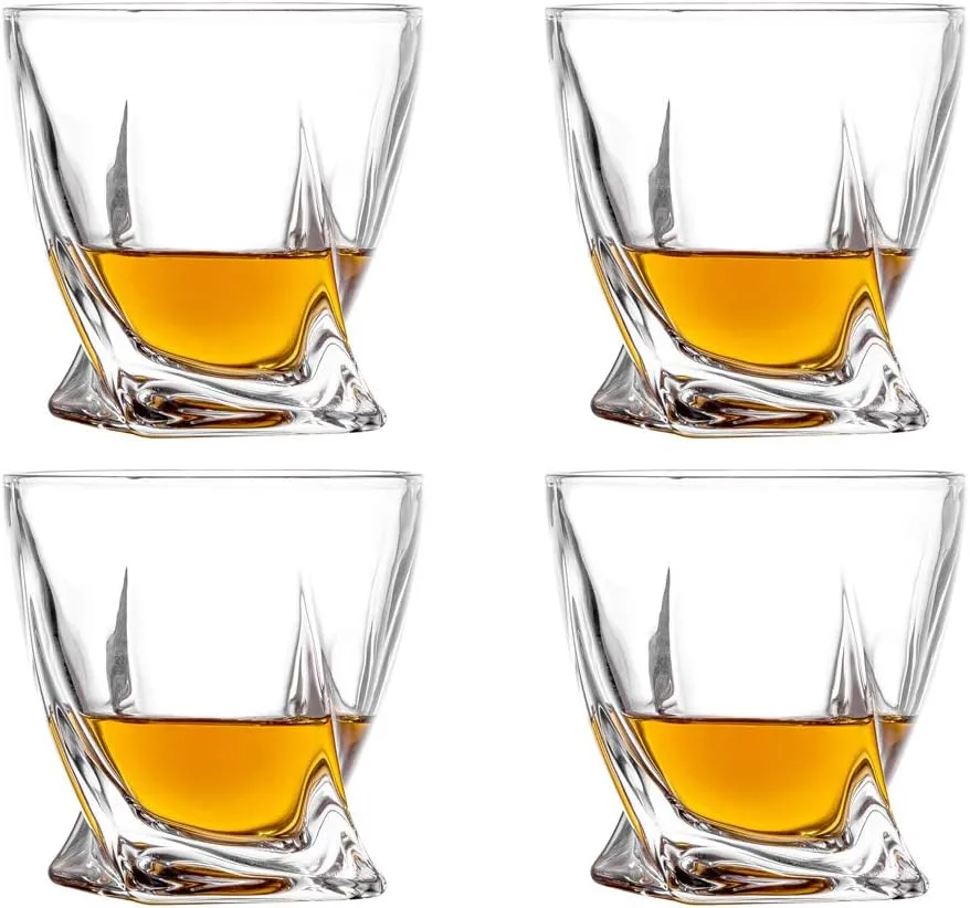 Double Old Fashioned Glasses Waterford Set of 4 with Gift Box