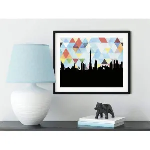 Dubai, United Arab Emirates geometric skyline