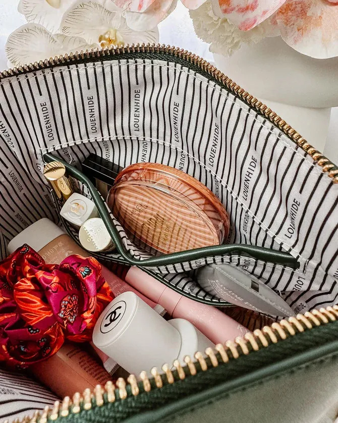 Dulcie Makeup Bag by Louenhide - Forest Green