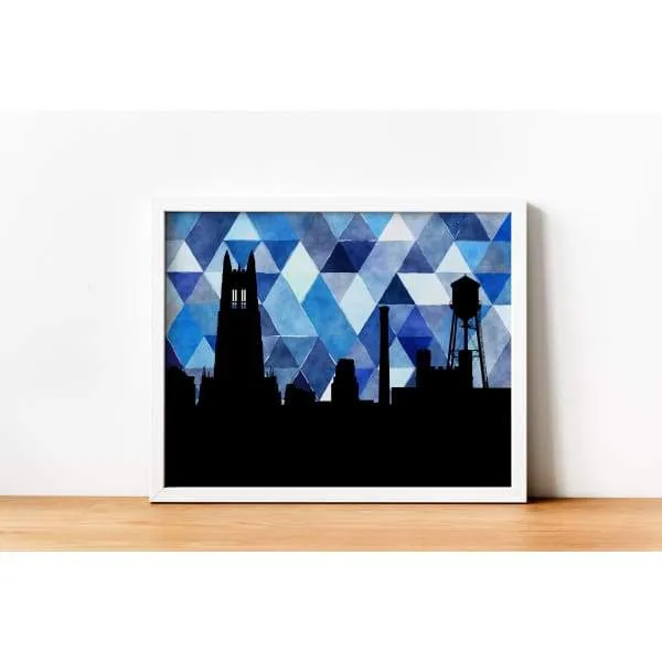 Durham, North Carolina geometric skyline