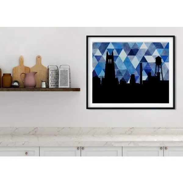 Durham, North Carolina geometric skyline