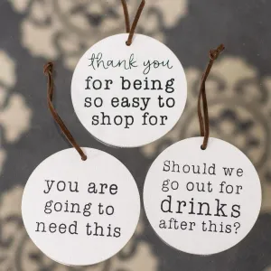 Easy to Shop For Wine Tags - Set of 3