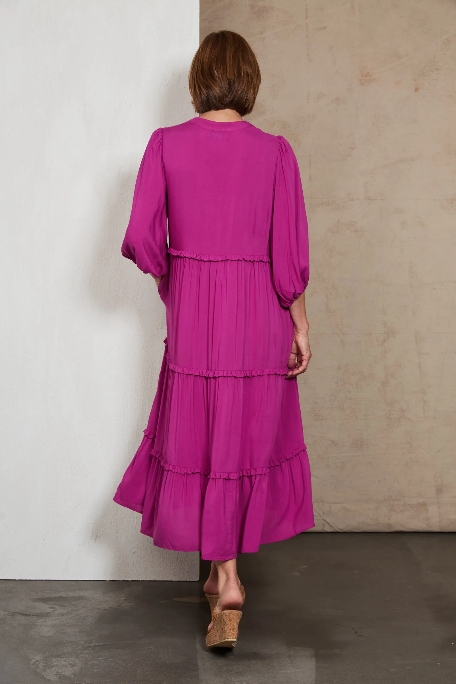 Eb & Ive Alma Tiered Dress - Orchid