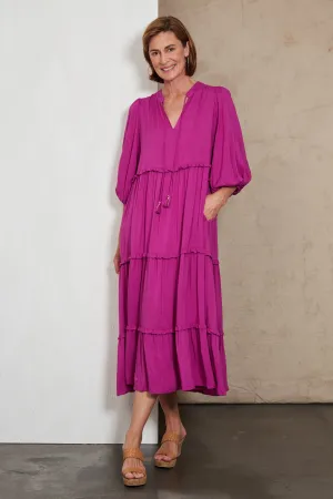 Eb & Ive Alma Tiered Dress - Orchid