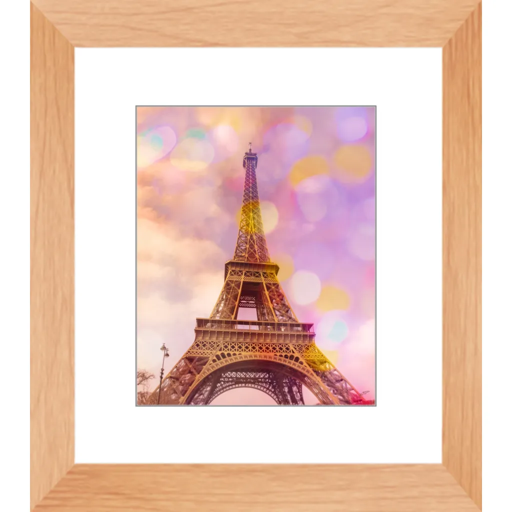 Eiffel Tower Sunset Framed Art Print