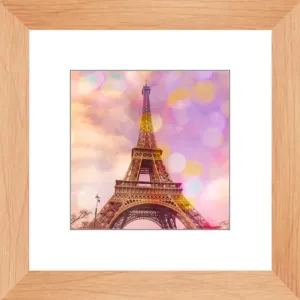 Eiffel Tower Sunset Framed Art Print