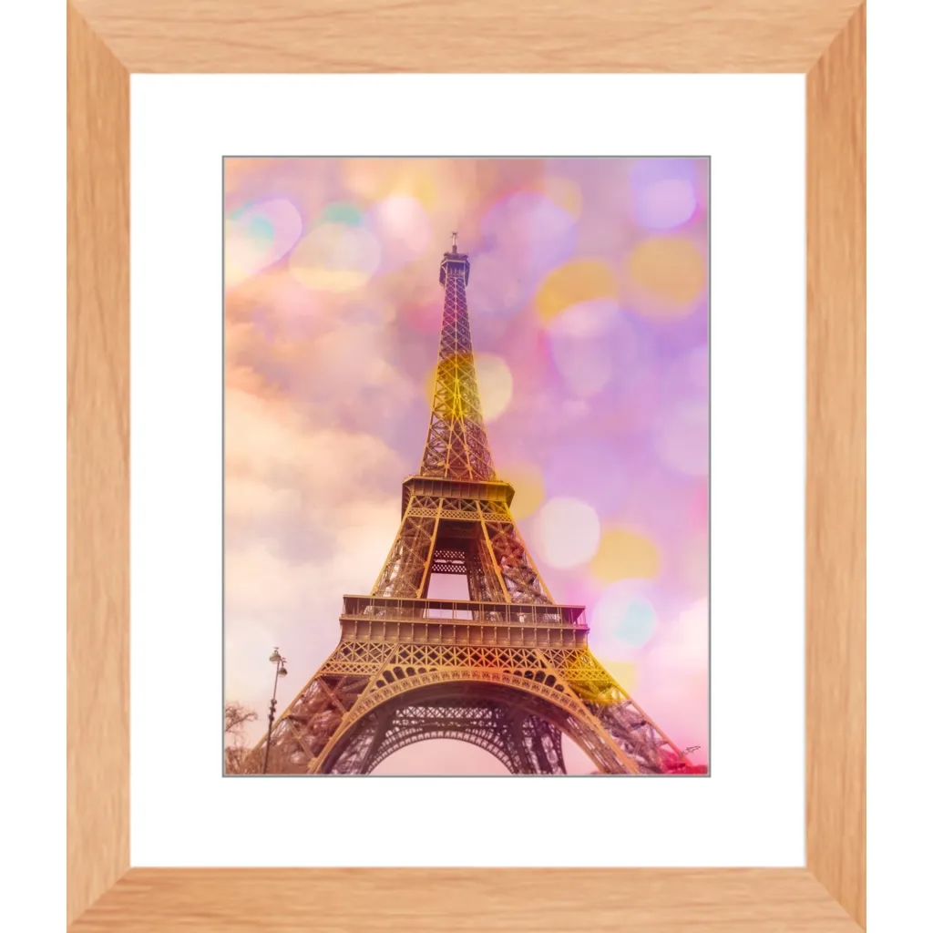 Eiffel Tower Sunset Framed Art Print
