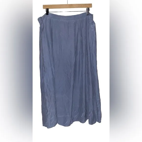 Eileen Fisher Silk Skirt Scandi Chic Quiet Luxury Closet Essential Women M/L