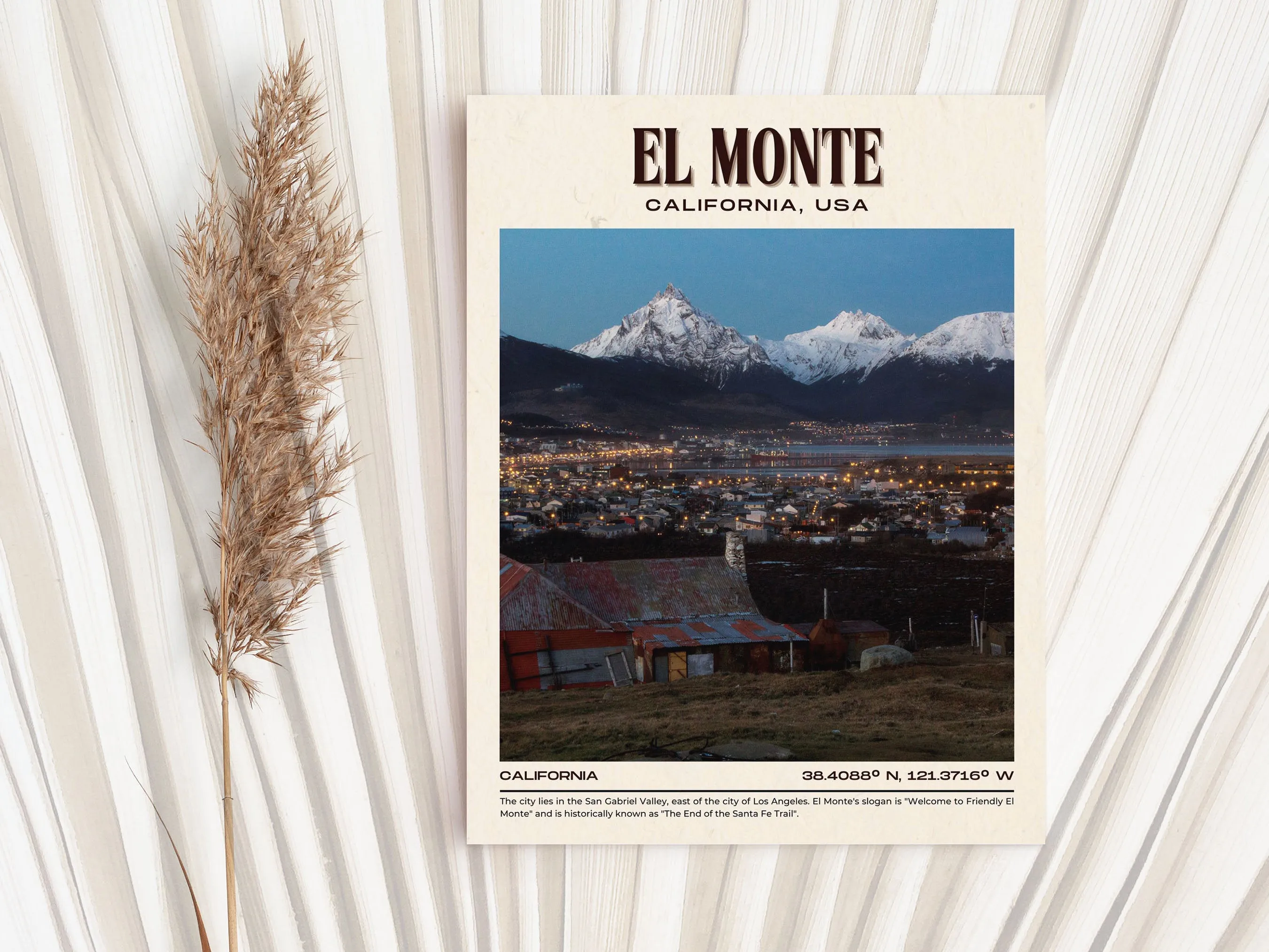 El Monte Vintage Wall Art, California, USA
