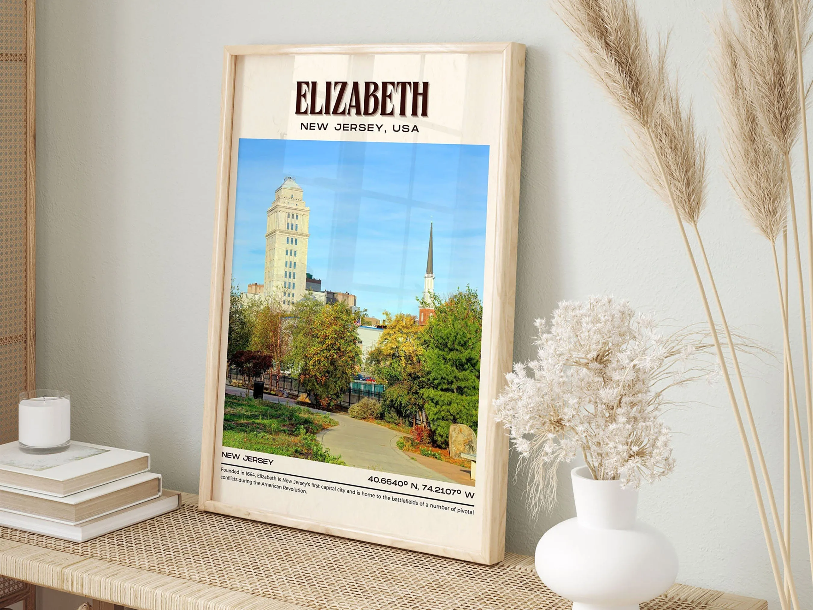 Elizabeth Vintage Wall Art, New Jersey, USA