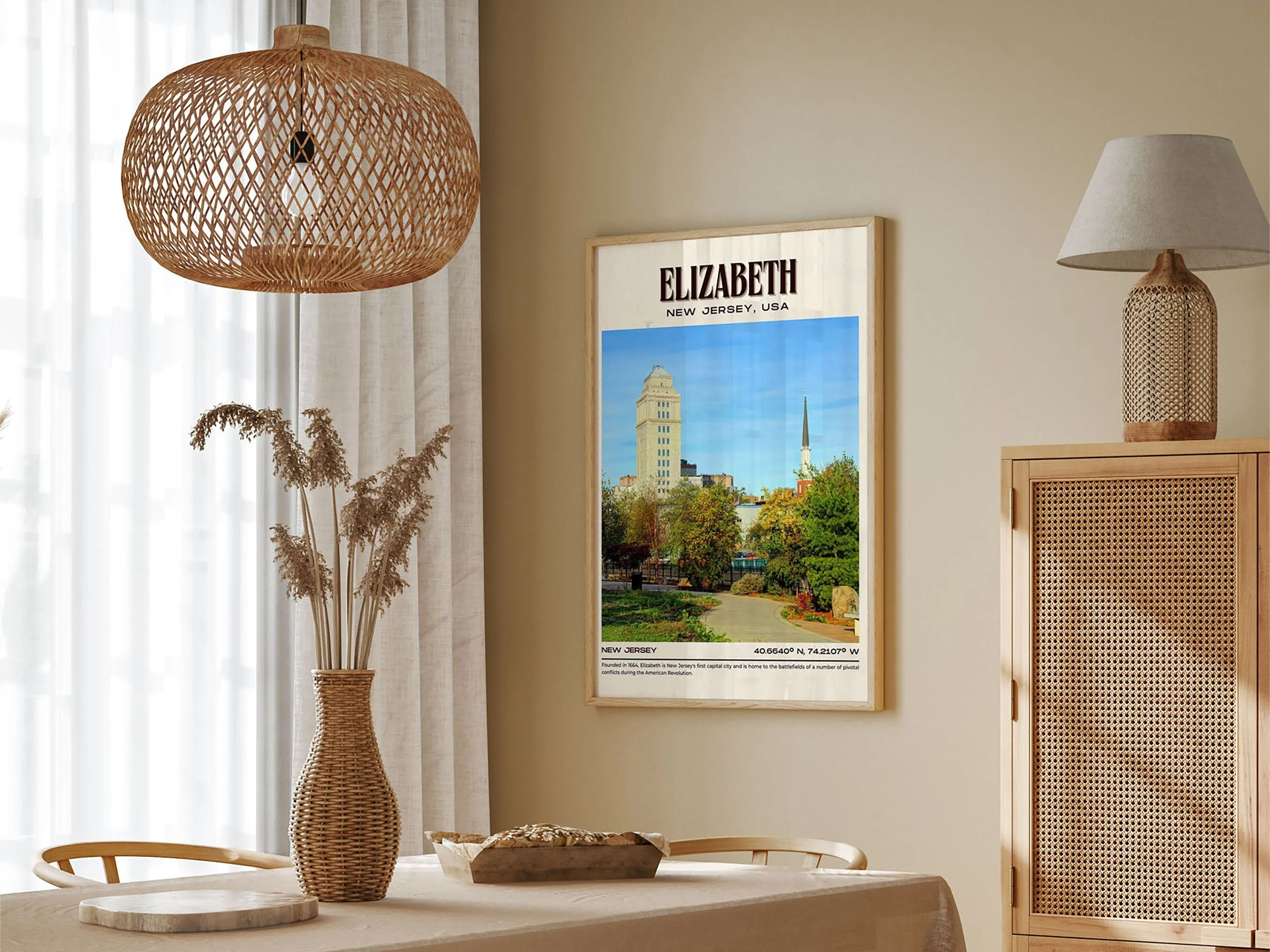 Elizabeth Vintage Wall Art, New Jersey, USA
