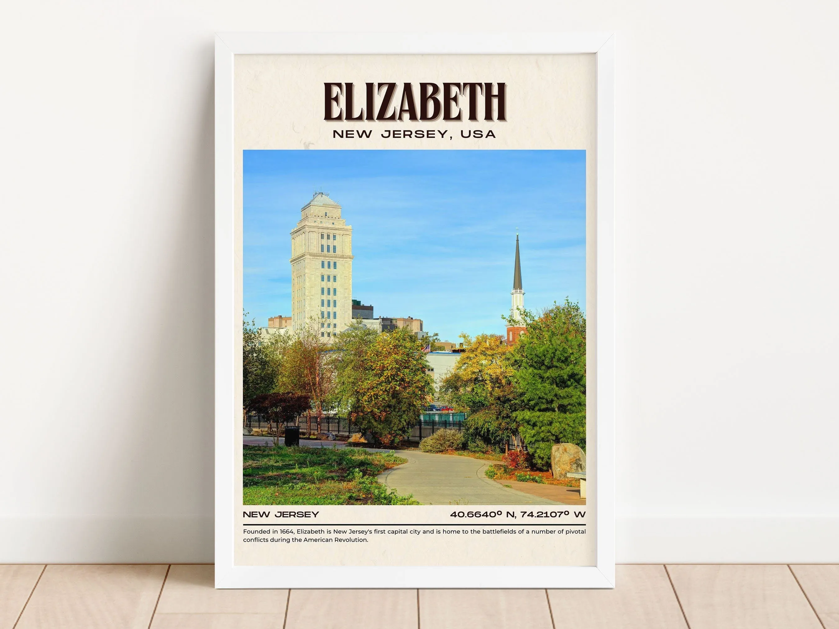 Elizabeth Vintage Wall Art, New Jersey, USA
