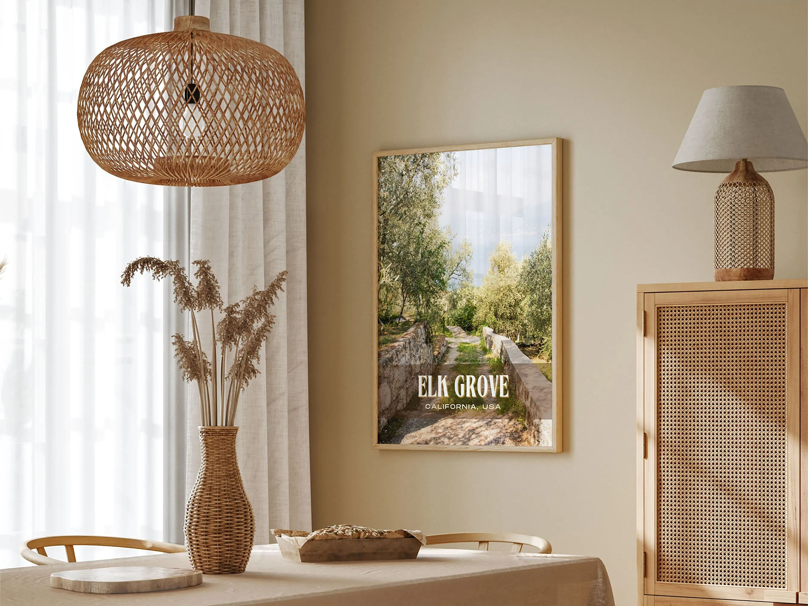 Elk Grove Retro Wall Art, California, USA