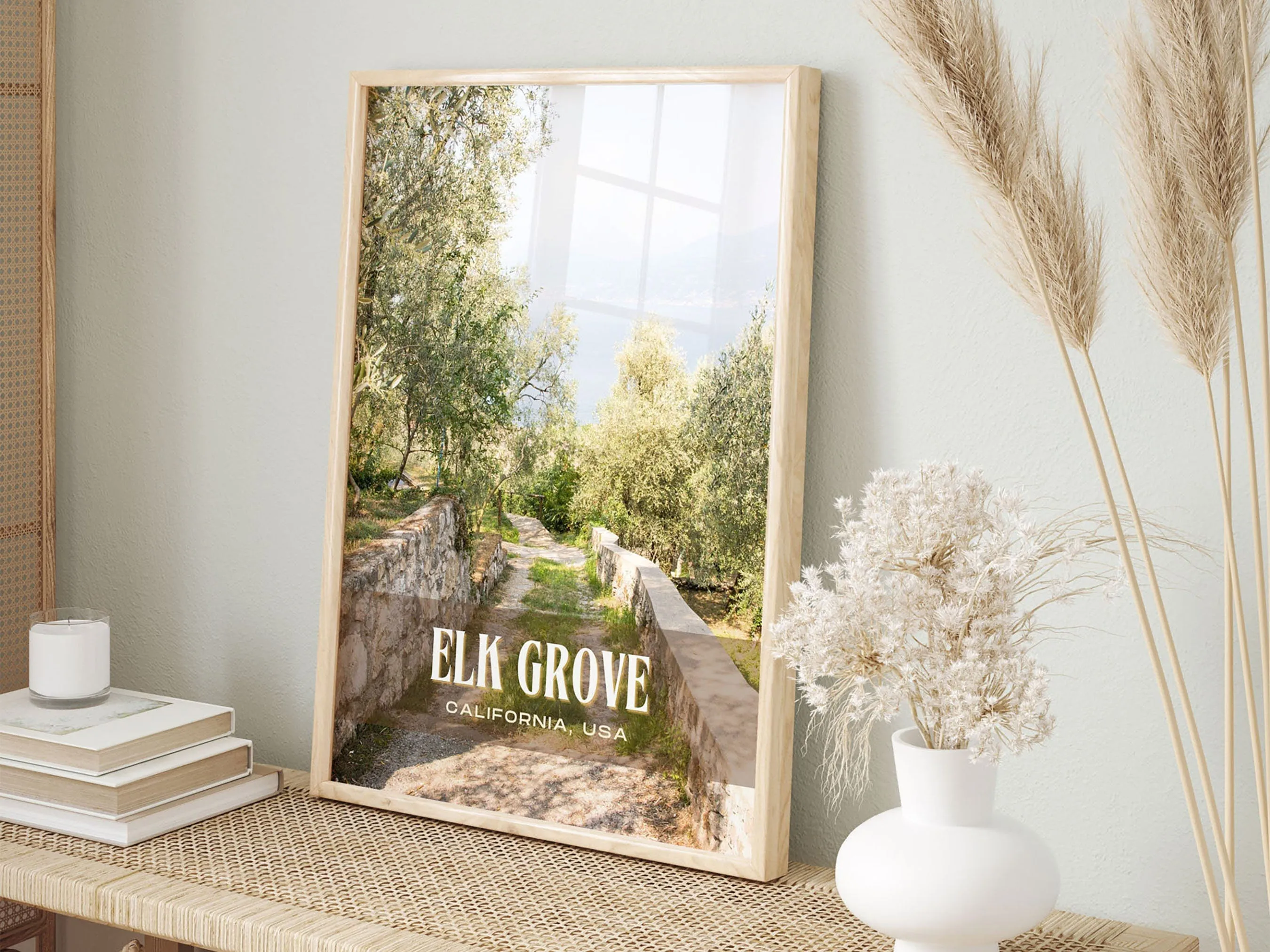 Elk Grove Retro Wall Art, California, USA