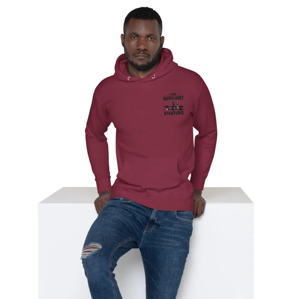 Embroidery Resilient Black Board Unisex Hoodie