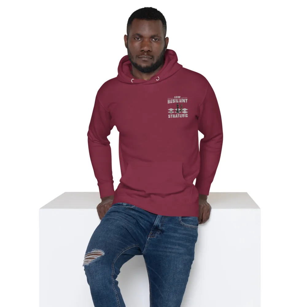 Embroidery Resilient White Pieces Unisex Hoodie