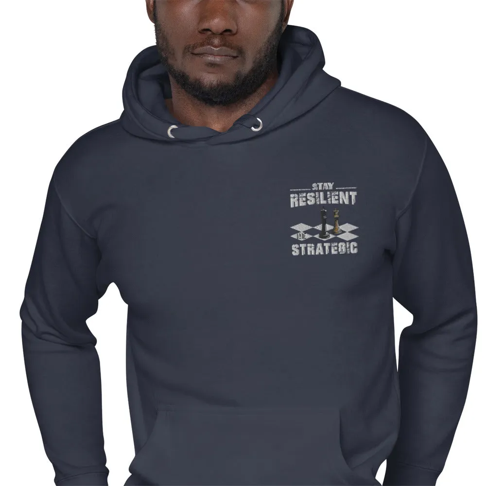 Embroidery Resilient White Pieces Unisex Hoodie