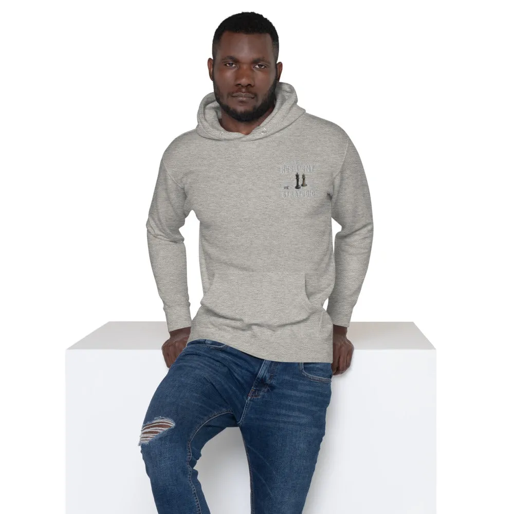 Embroidery Resilient White Pieces Unisex Hoodie