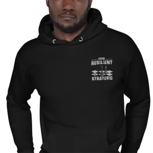 Embroidery Resilient White Pieces Unisex Hoodie
