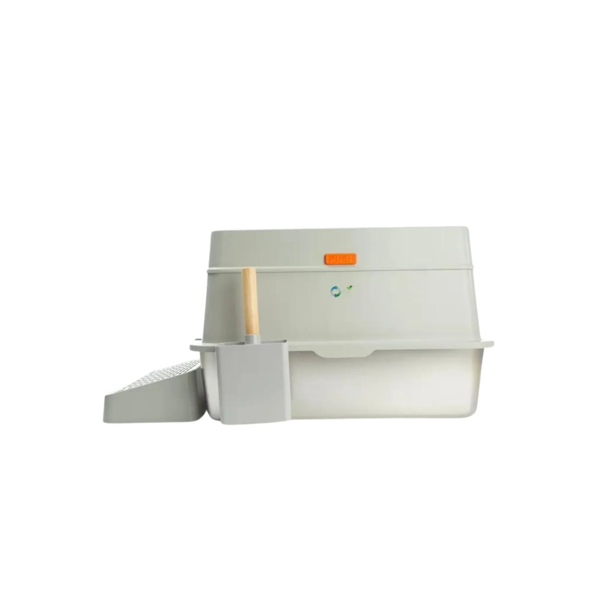 Enclosed Stainless Steel Cat Litter Box