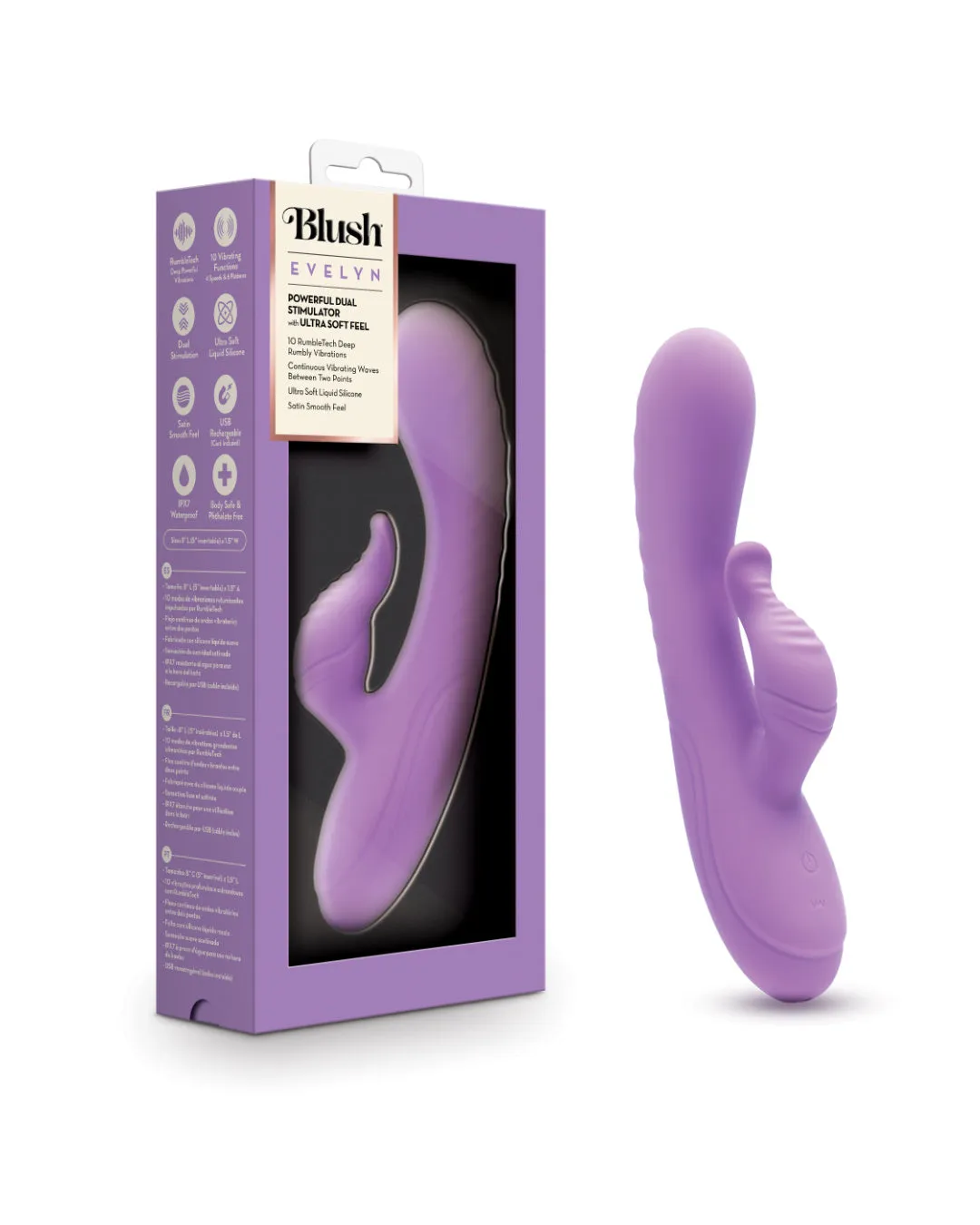 Evelyn Beginner G-Spot Rabbit Vibrator - Purple
