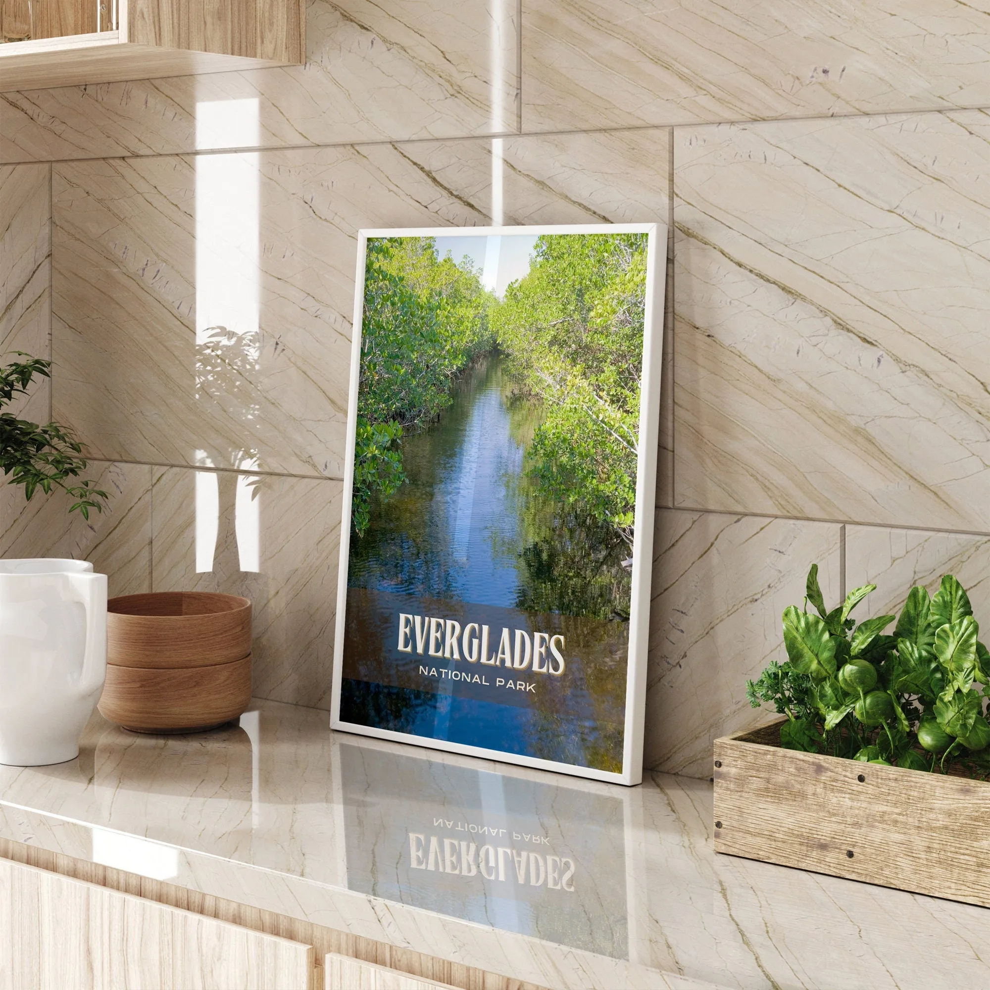 Everglades National Park Retro Wall Art, Florida, USA