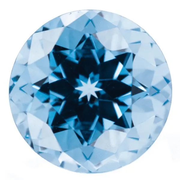 FAB Lab-Grown Round Aqua Blue Spinel Stone Size