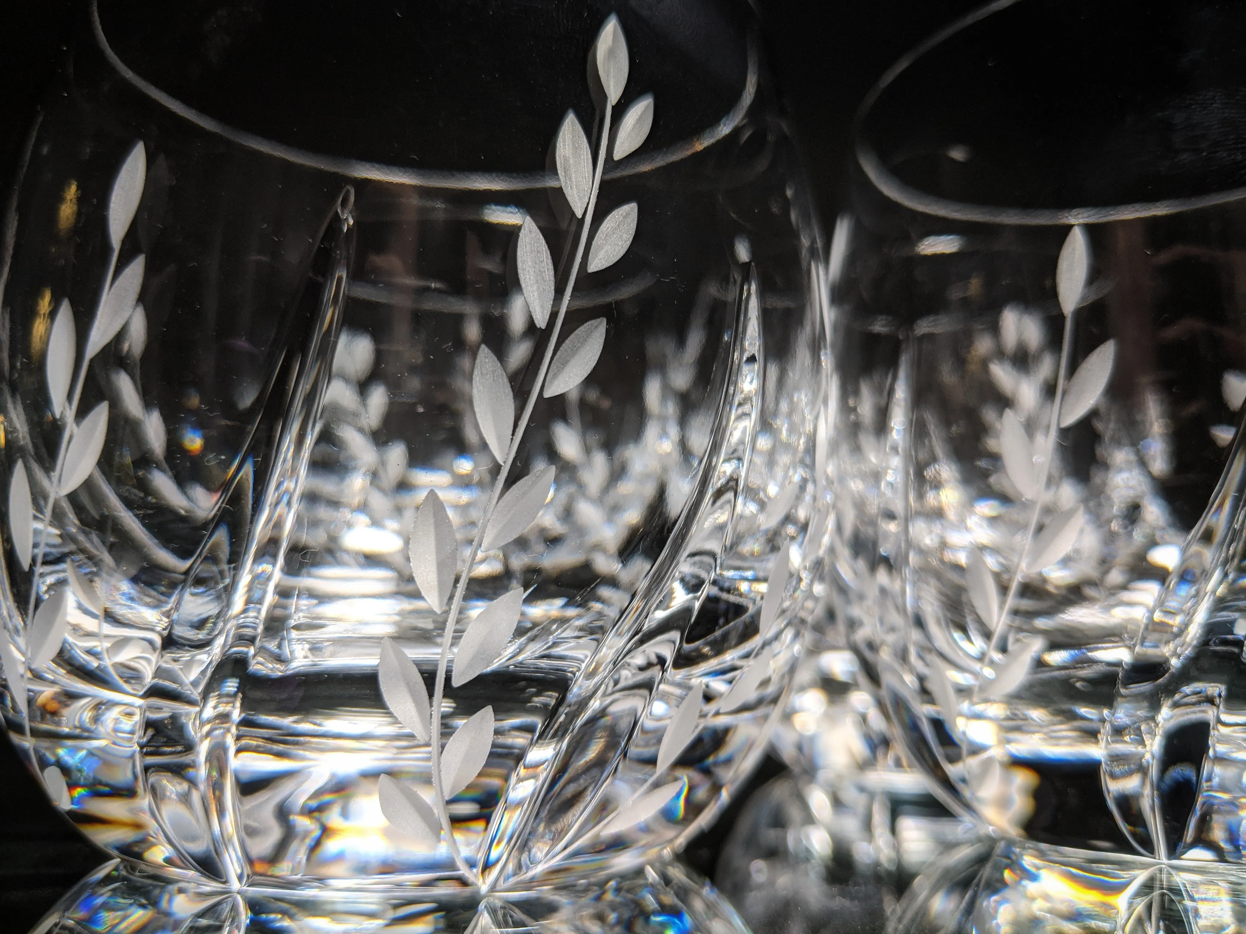 Faberge Clear Crystal Old Fashioned Glasses