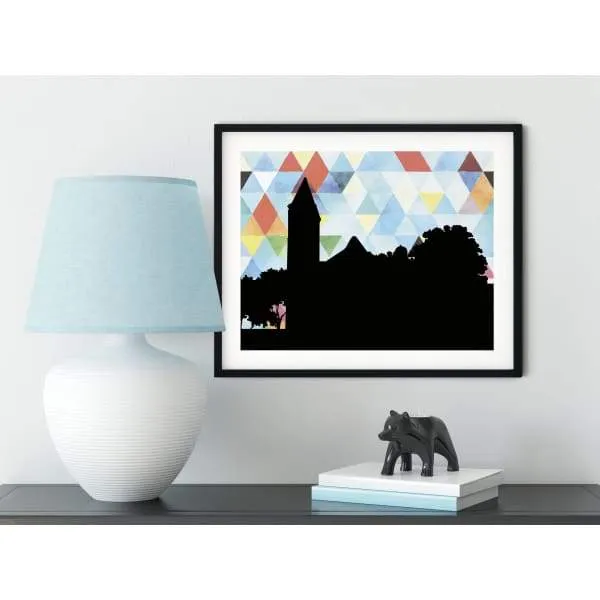 Fairfield, Iowa geometric skyline