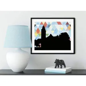Fairfield, Iowa geometric skyline