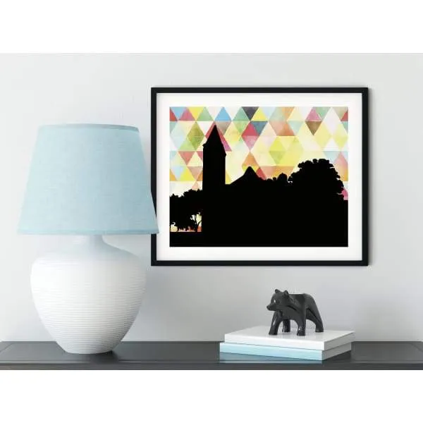 Fairfield, Iowa geometric skyline