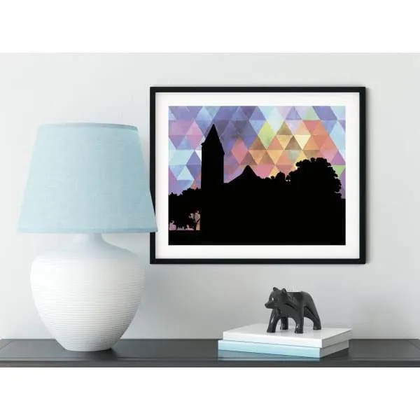 Fairfield, Iowa geometric skyline