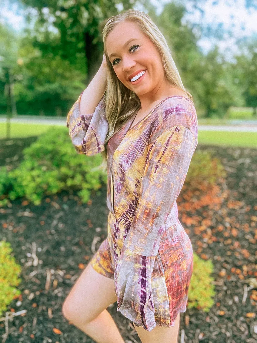 Fall Tie Dye Playsuit