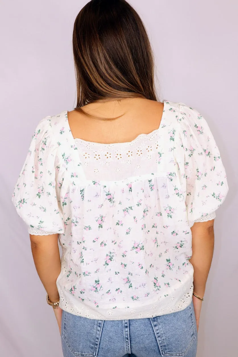 Faye Top Flowers