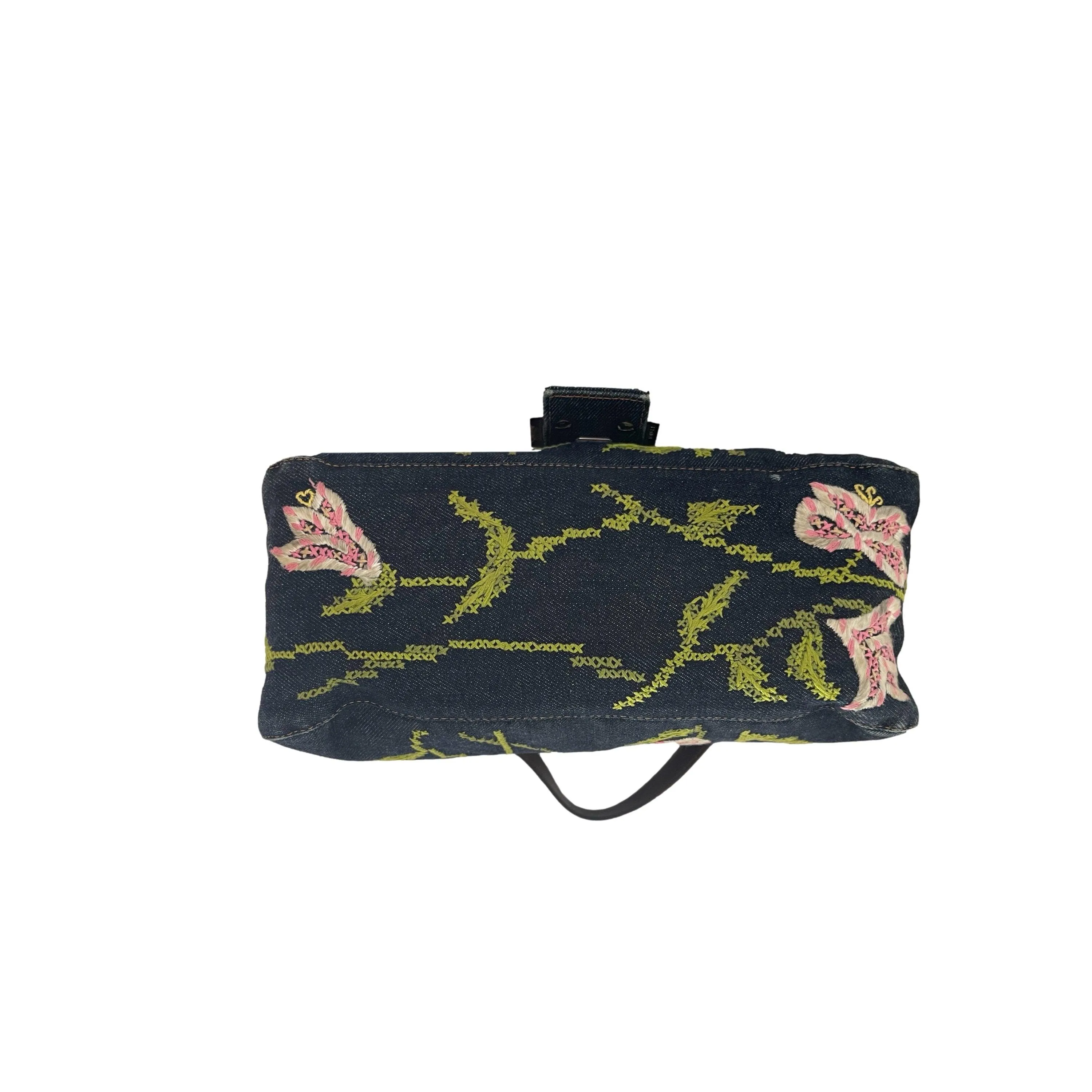 Fendi Floral Denim Shoulder Bag