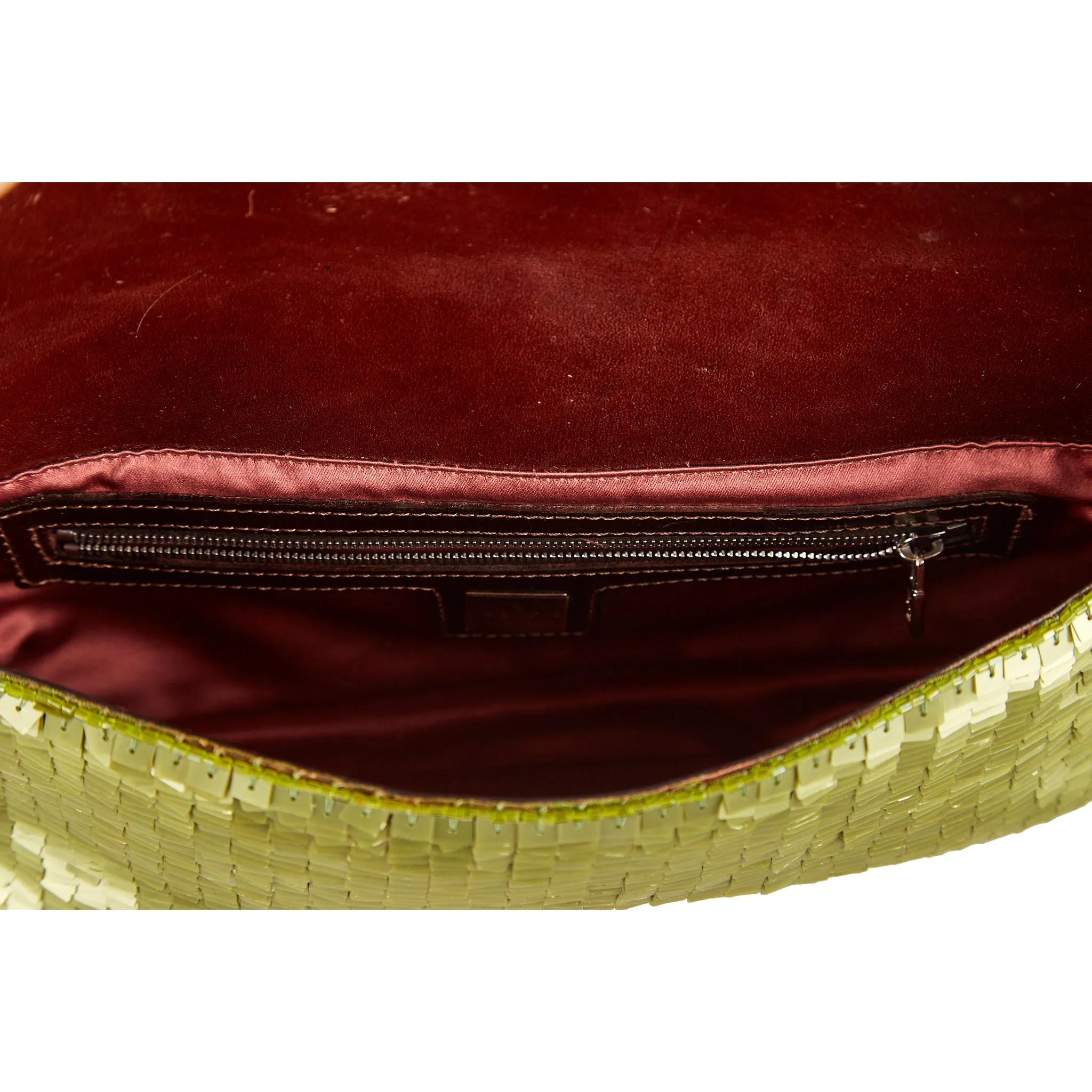Fendi Green Sequin Baguette