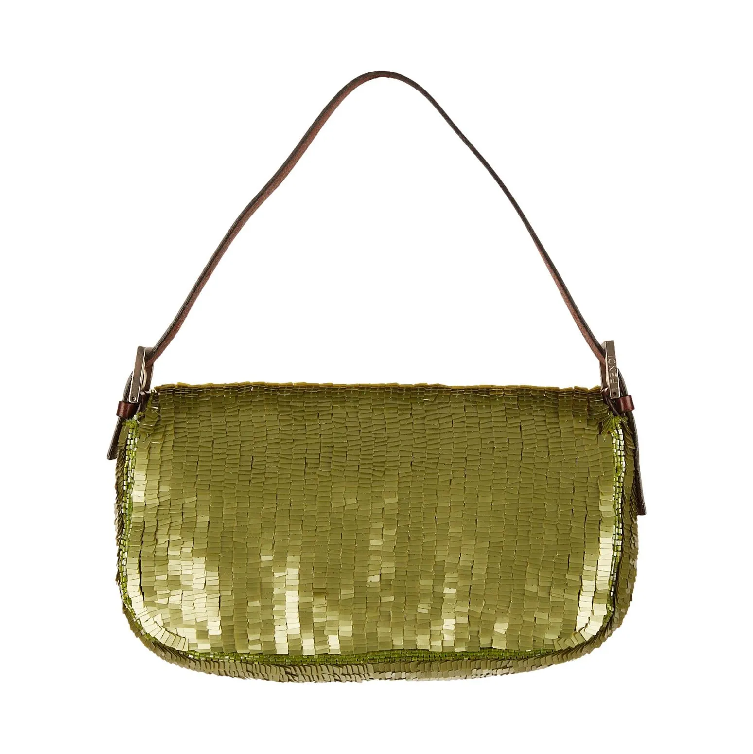 Fendi Green Sequin Baguette