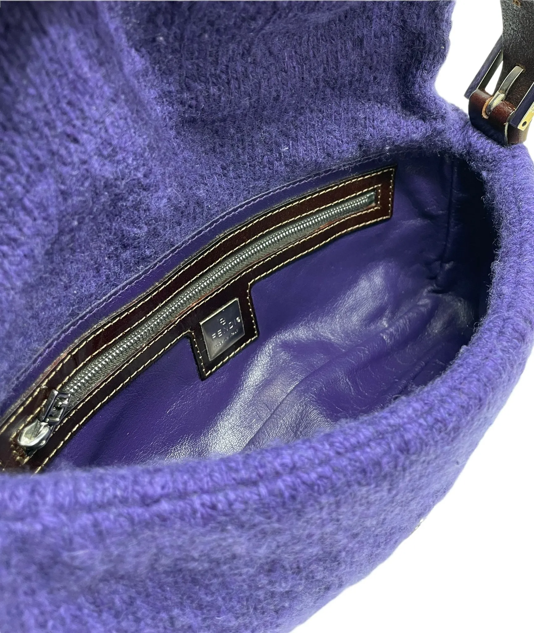 Fendi Purple Wood Baguette Bag