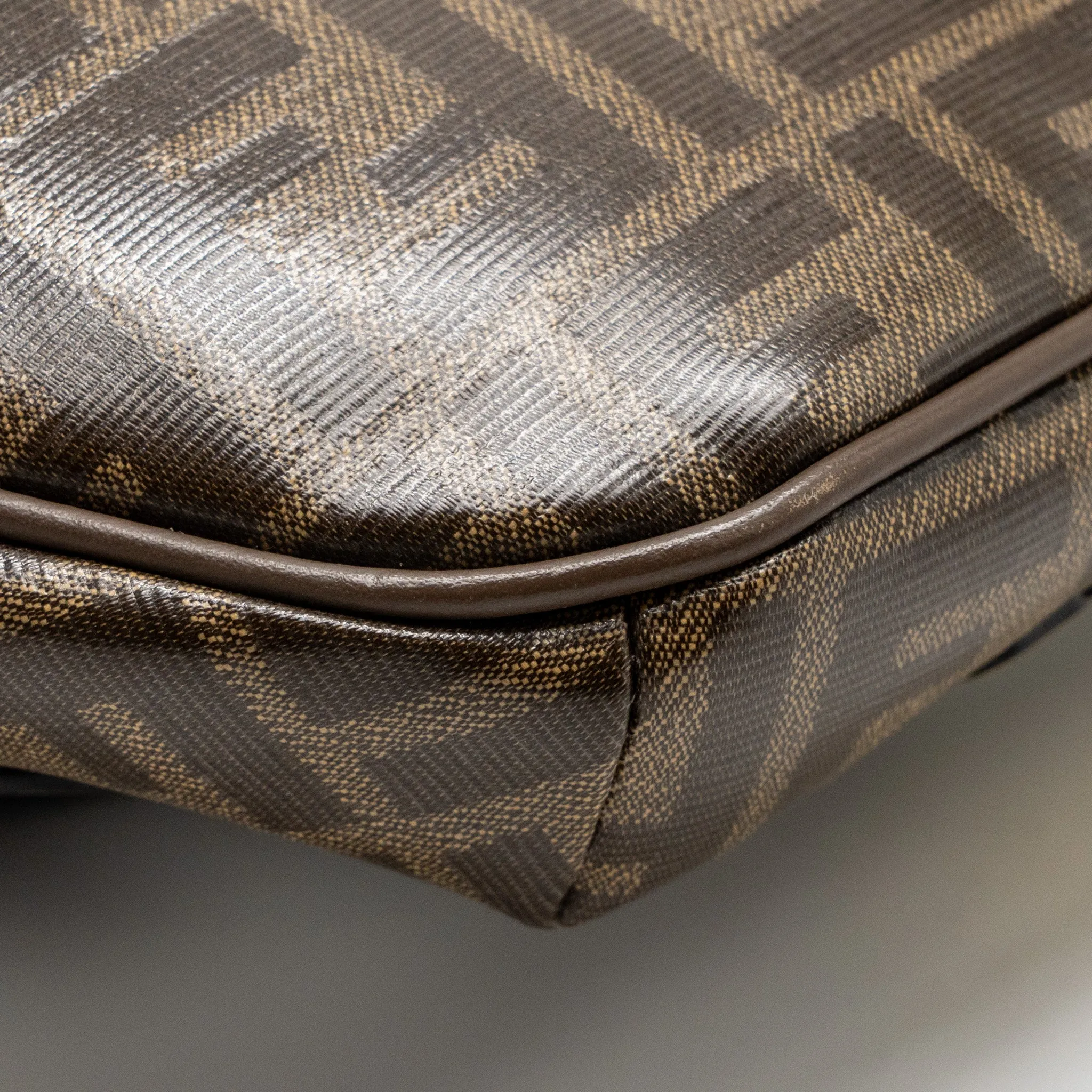 Fendi Roma Fendi Waist Bag FF Canvas Brown GHW