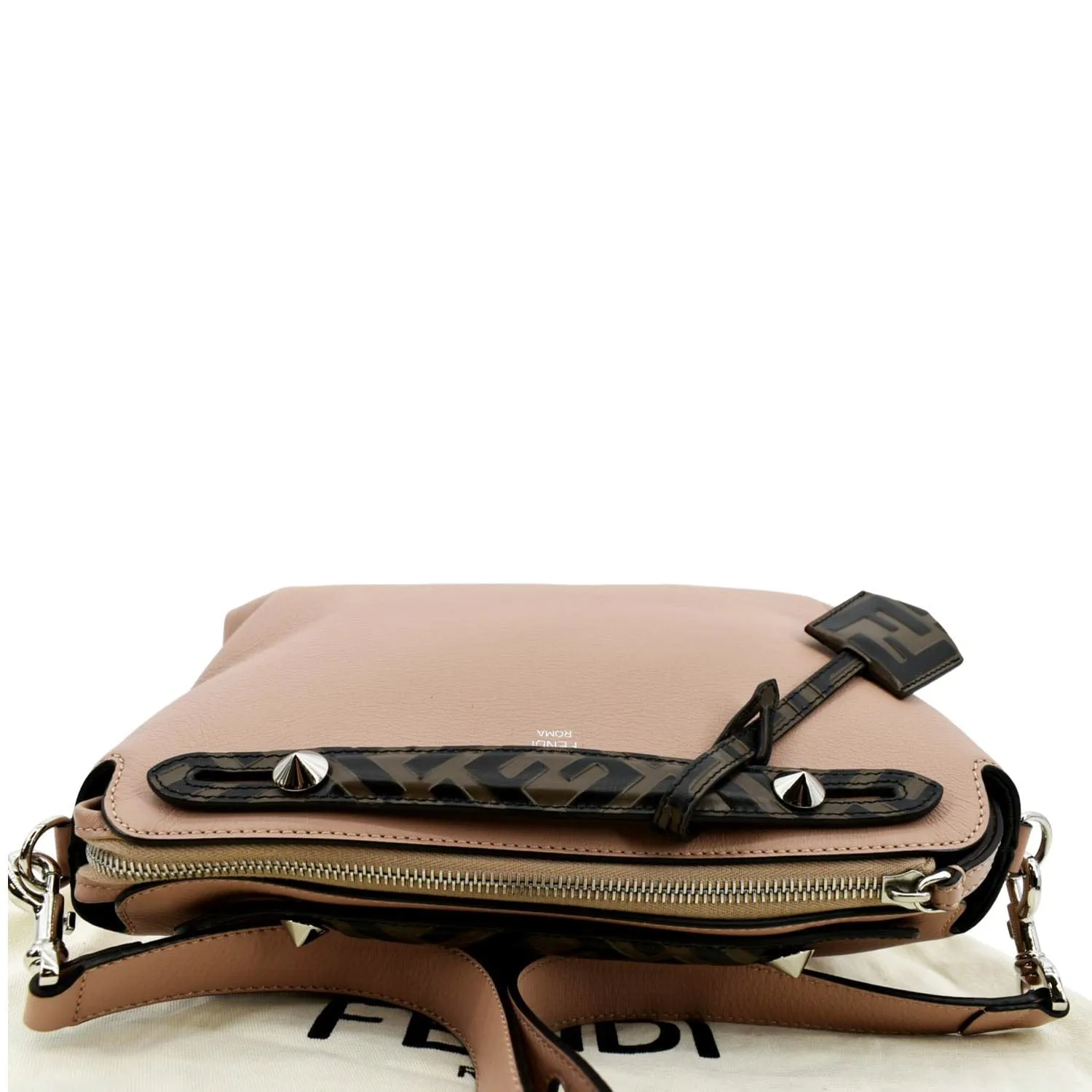 FENDI Small By The Way Leather Shoulder Bag Blush Pink