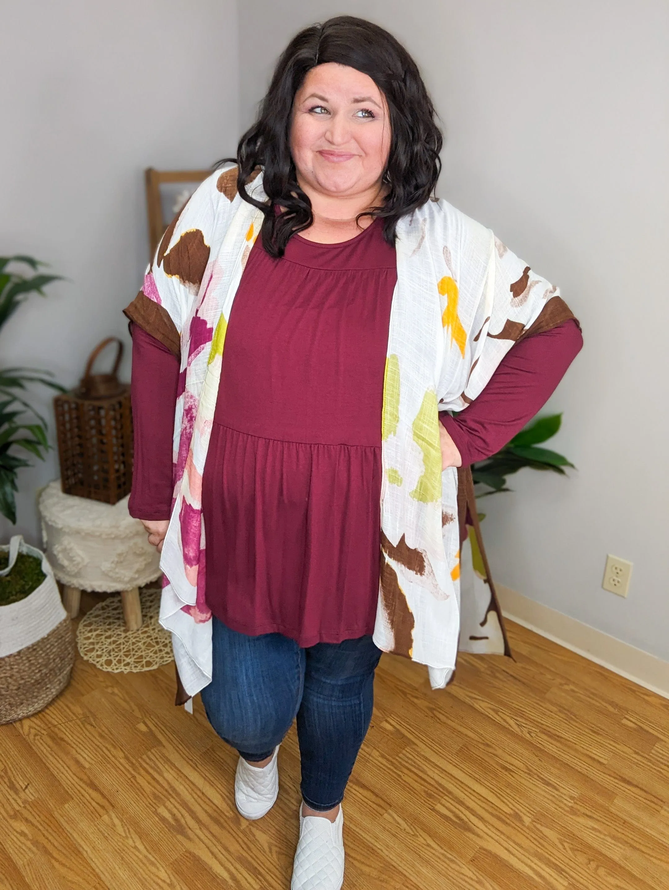 Fiona Flowy Tiered Long Sleeve Top (4 colors)