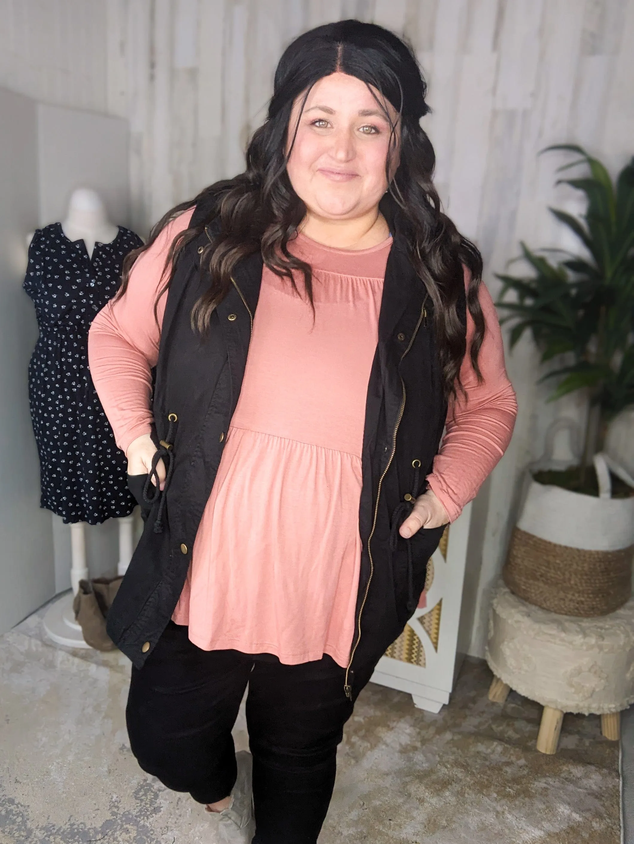 Fiona Flowy Tiered Long Sleeve Top (4 colors)