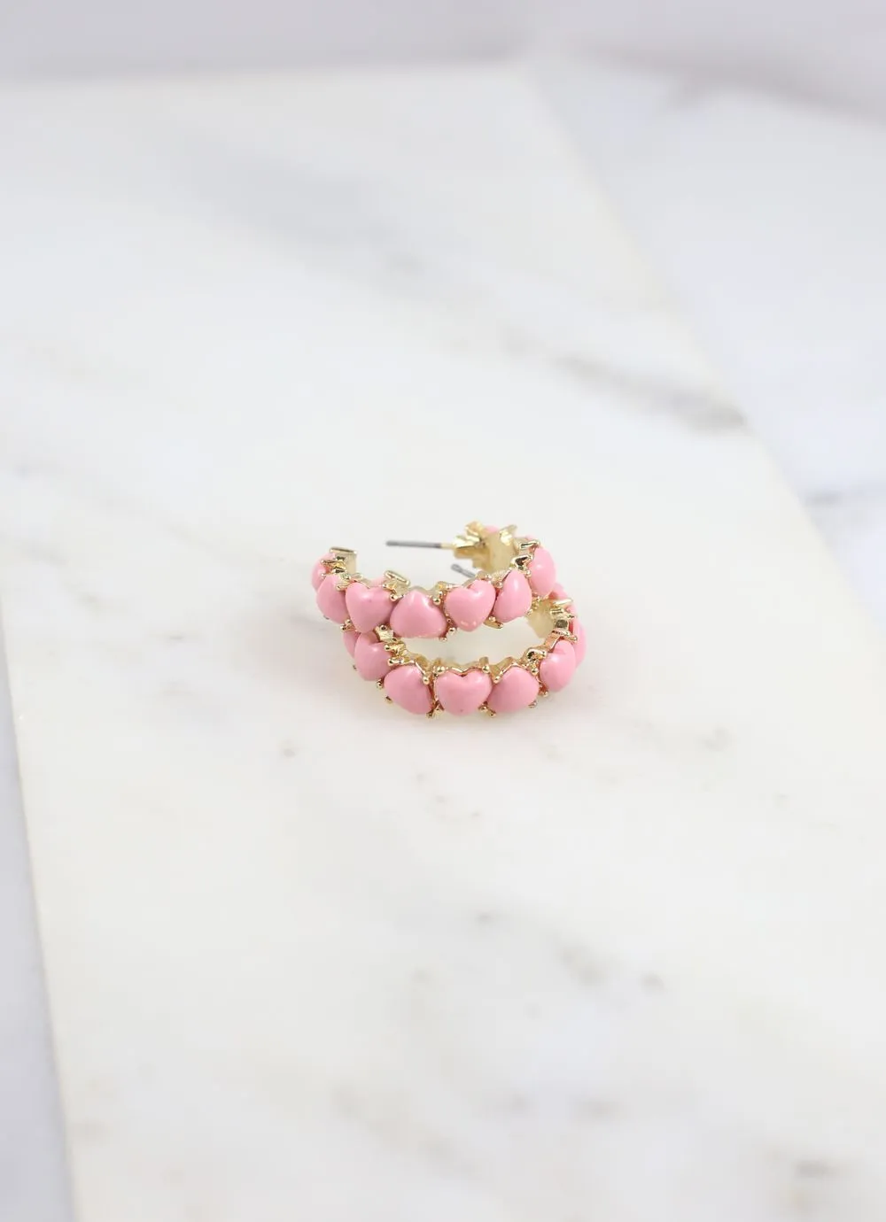 Flirty Heart Hoop Earrings